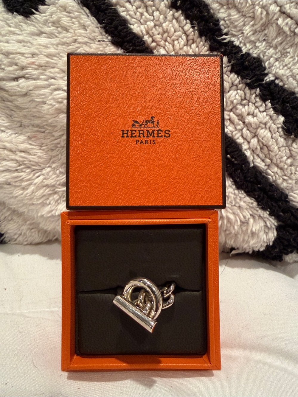 Hermès Croisette ring, .925 Sterling Silver